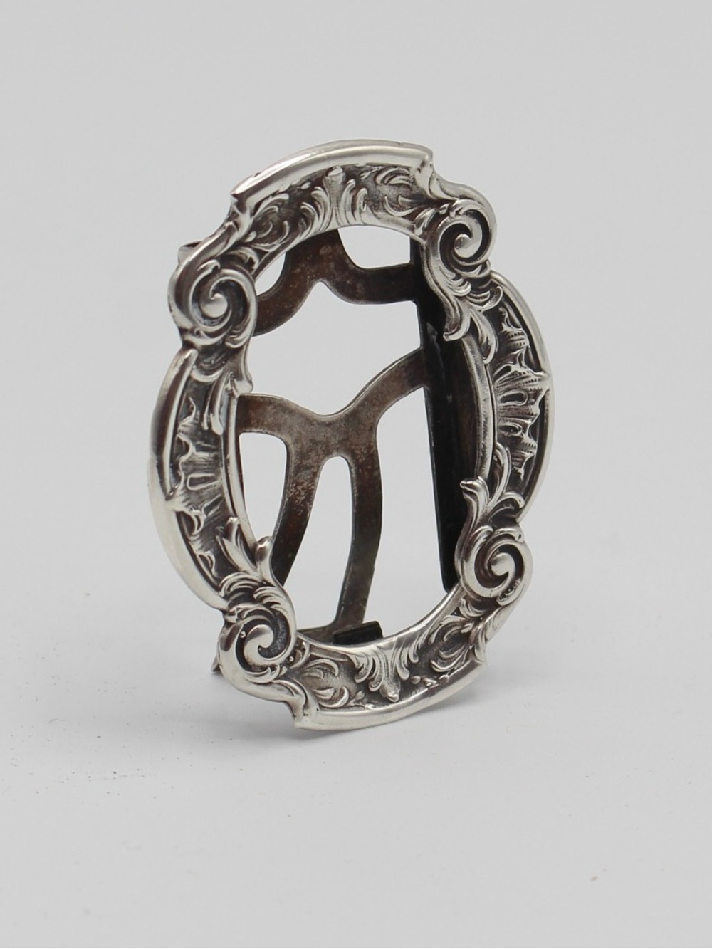 Antique Sterling Silver Gentleman’s Napkin Clip or Money Clip, Picture Frame